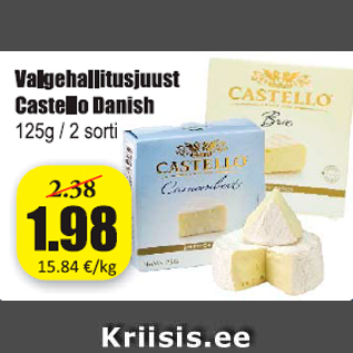 Allahindlus - Valgehallitusjuust Castello Danish