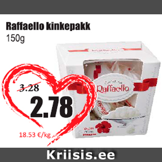 Allahindlus - Raffaello kinkepakk 150 g