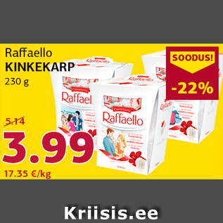 Allahindlus - Raffaello KINKEKARP 230 g