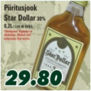 Allahindlus - Piiritusjook Star Dollar