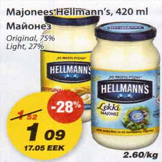 Allahindlus - Majonees Hellmann´s