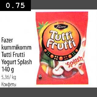 Allahindlus - Fazer kummikomm Tutti Frutti Yogurt Splash 140g