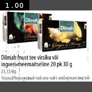 Allahindlus - Dilmah must tee virsiku virsiku või ingveri meemaitseline 20pk 30g