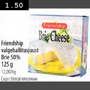 Allahindlus - Friendship valgehallitusjuust Brie 50% 125g