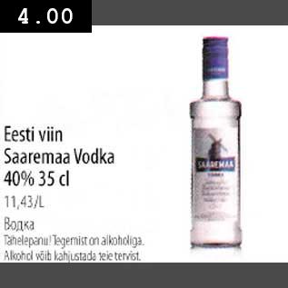 Allahindlus - Eesti viin Saaremaa Vodka 40% 35cl