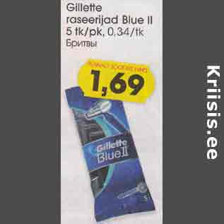 Allahindlus - Gillette raseerijad Blue 1 tk