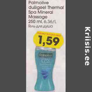 Allahindlus - Palmolive dušigeel Thermal Spa Mineral Massage 250 ml