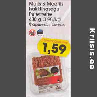 Allahindlus - Maks & Moorits hakklihasegu Peremehe 400 g