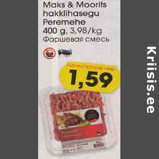 Allahindlus - Maks & Moorits hakklihasegu Peremehe 400 g