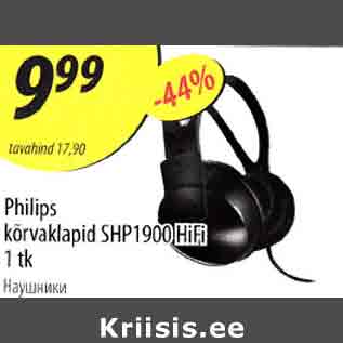 Allahindlus - Philips kõrvaklapid SHP 1900HiFi