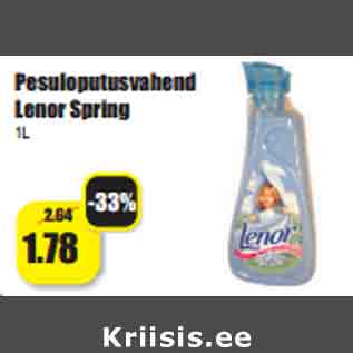 Allahindlus - Pesuloputusvahend Lenor Spring 1L