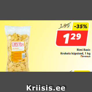 Allahindlus - Rimi Basic Krokets küpsised, 1 kg