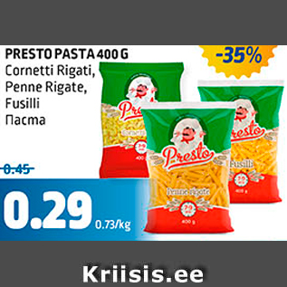 Allahindlus - PRESTO PASTA 400 G