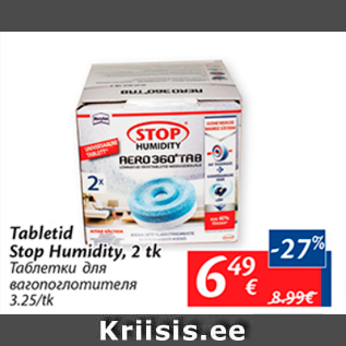 Allahindlus - Tabletid Stop Humididity, 2 tk