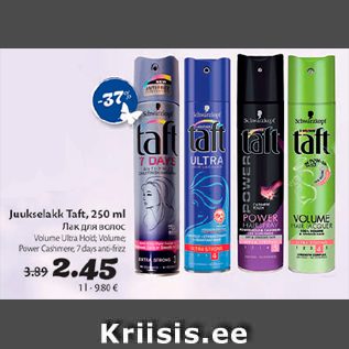 Allahindlus - Juukselakk Taft, 250 ml