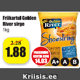 Allahindlus - Friikartul Golden River sirge 1 kg