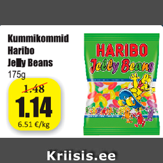 Allahindlus - Kummikommid Haribo Jelly Beans