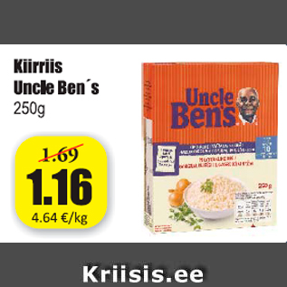 Allahindlus - Kiirriis Uncle Ben´s 250 g