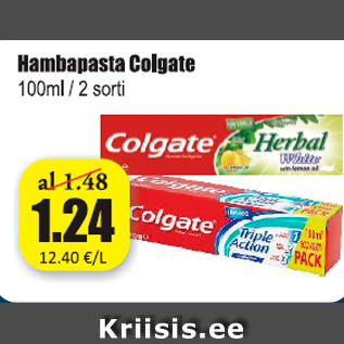 Allahindlus - Hambapasta Colgate