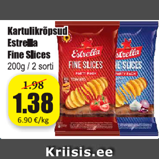 Allahindlus - Kartulikrõpsud Estrella Fine Slices