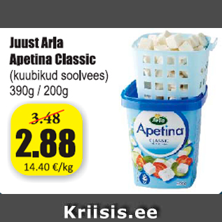 Allahindlus - Juust Arla Apetina Classic