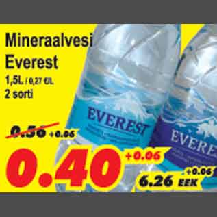 Allahindlus - Mineraalvesi Everest