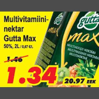 Allahindlus - Multivitamiininektar Gutta Max