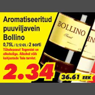 Allahindlus - Aromatiseeritud puuviljavein Bollino