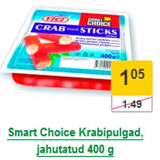 Allahindlus - Smart Choice Krabipulgad, jahutatud 400 g