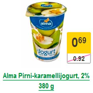 Allahindlus - Alma Pirni-karamellijogurt, 2% 380 g