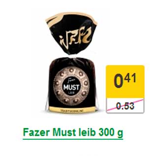 Allahindlus - Fazer Must leib 300 g