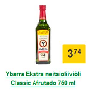 Allahindlus - Ybarra Ekstra neitsioliiviõli Classic Afrutado 750 ml