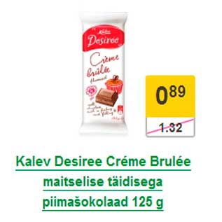 Allahindlus - Kalev Desiree Créme Brulée maitselise täidisega piimašokolaad 125 g