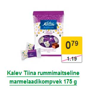 Allahindlus - Kalev Tiina rummimaitseline marmelaadikompvek 175 g