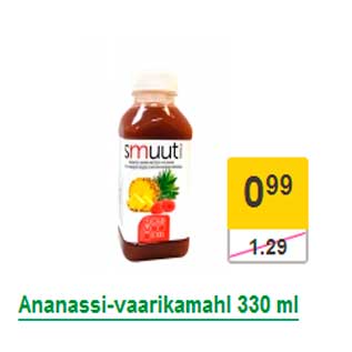 Allahindlus - Ananassi-vaarikamahl 330 ml