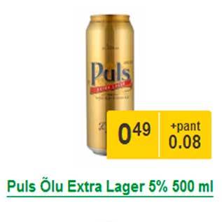 Allahindlus - Puls Õlu Extra Lager 5% 500 ml