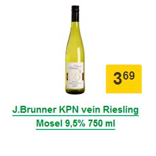 Allahindlus - J.Brunner KPN vein Riesling Mosel 9,5% 750 ml