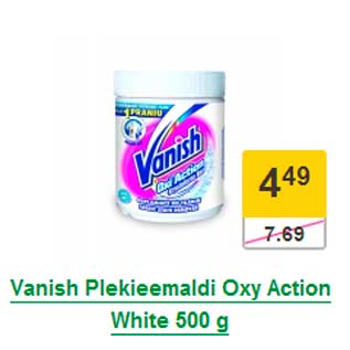 Allahindlus - Vanish Plekieemaldi Oxy Action White 500 g