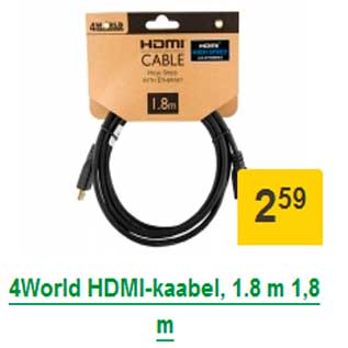 Allahindlus - 4World HDMI-kaabel, 1,8 m