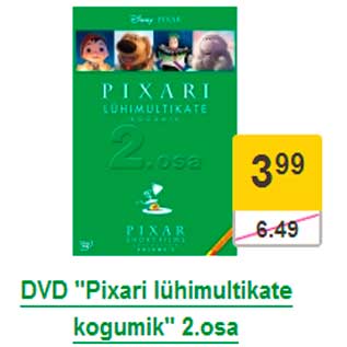 Allahindlus - DVD "Pixari lühimultikate kogumik" 2.osa