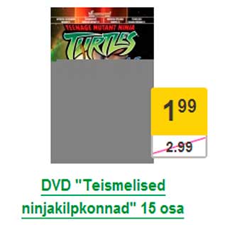 Allahindlus - DVD "Teismelised ninjakilpkonnad" 15 osa