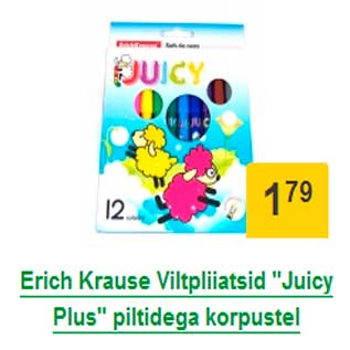 Allahindlus - Erich Krause Viltpliiatsid "Juicy Plus" piltidega korpustel