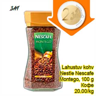 Allahindlus - Lahustuv kohv Nestle Nescafe Montego, 100 g