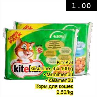 Allahindlus - KiteKat kiisueine, 4 x 100 g