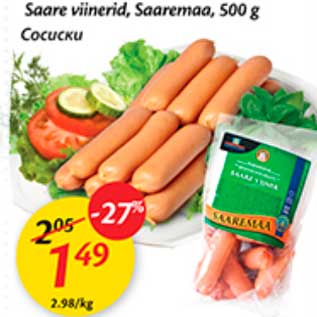 Allahindlus - Saare viinerid, Saaremaa, 500 g