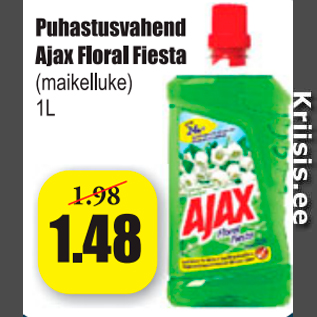 Allahindlus - Puhastusvahend Ajax Floral Fiesta