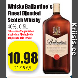 Allahindlus - Whisky Ballantine´s Finest Blended Scotch Whisky