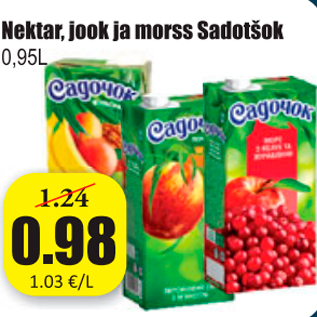 Allahindlus - Nektar, jook ja morss Sadotšok 1,95 L