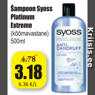 Allahindlus - Šampoon Soyss Platinum Extreme