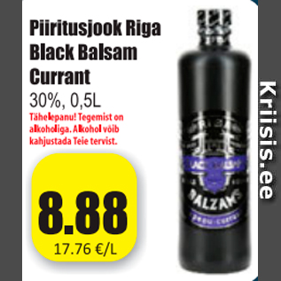 Allahindlus - Piiritusjook Blask balsam Currant